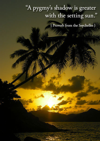 Proverb from the Seychelles, Plus dozens of other inspiring quotes from around the world.