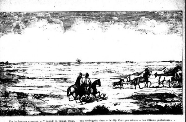 El Gaucho Martín Fierro.  Illustration from José Hernández's work,