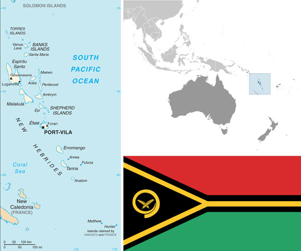 Maps and Flag courtesy of the CIA World Factbook.