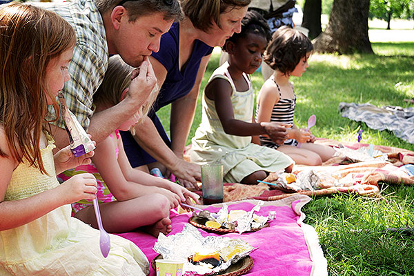 Orange Campfire Cakes | How to throw an Egyptian-themed birthday party
