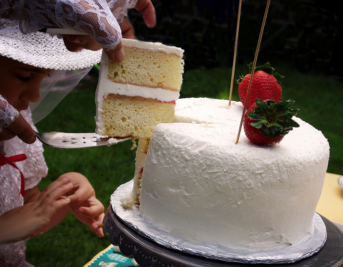 Mary Poppins Birthday Party: A slice of Victoria Sponge Cake