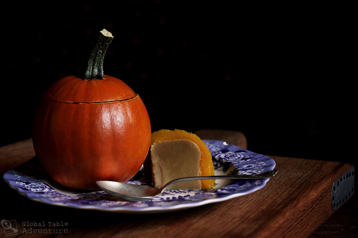 Recipe for Thai Coconut Custard steamed in a pumpkin